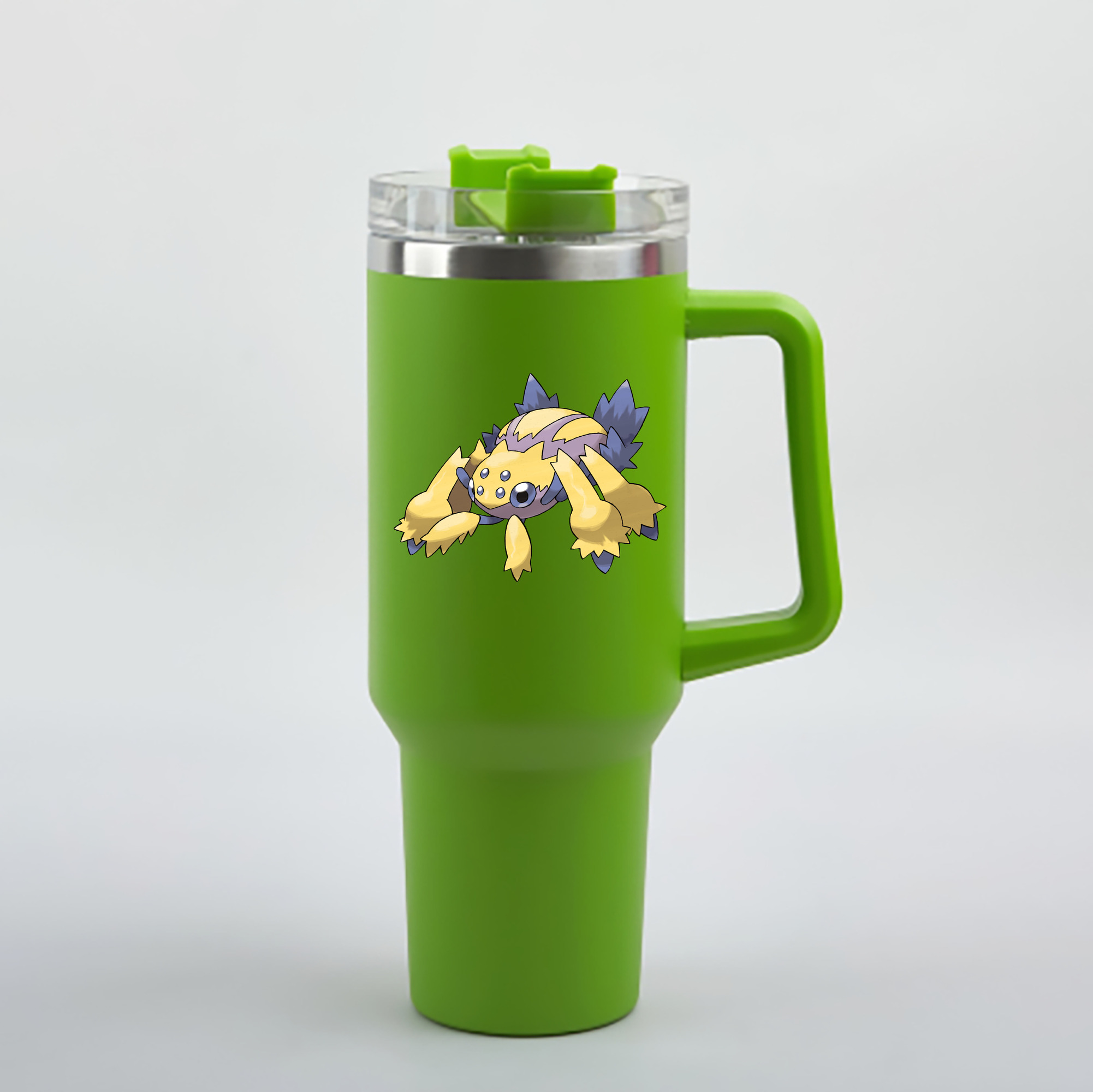 （画像用） ポケットモンスター Pokémon 1200mL車用タンブラー - クリスタルステッカー（プラスチックストロー付き）